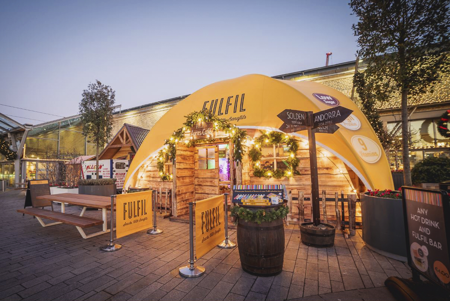 Terraza navideña branded Fulfil